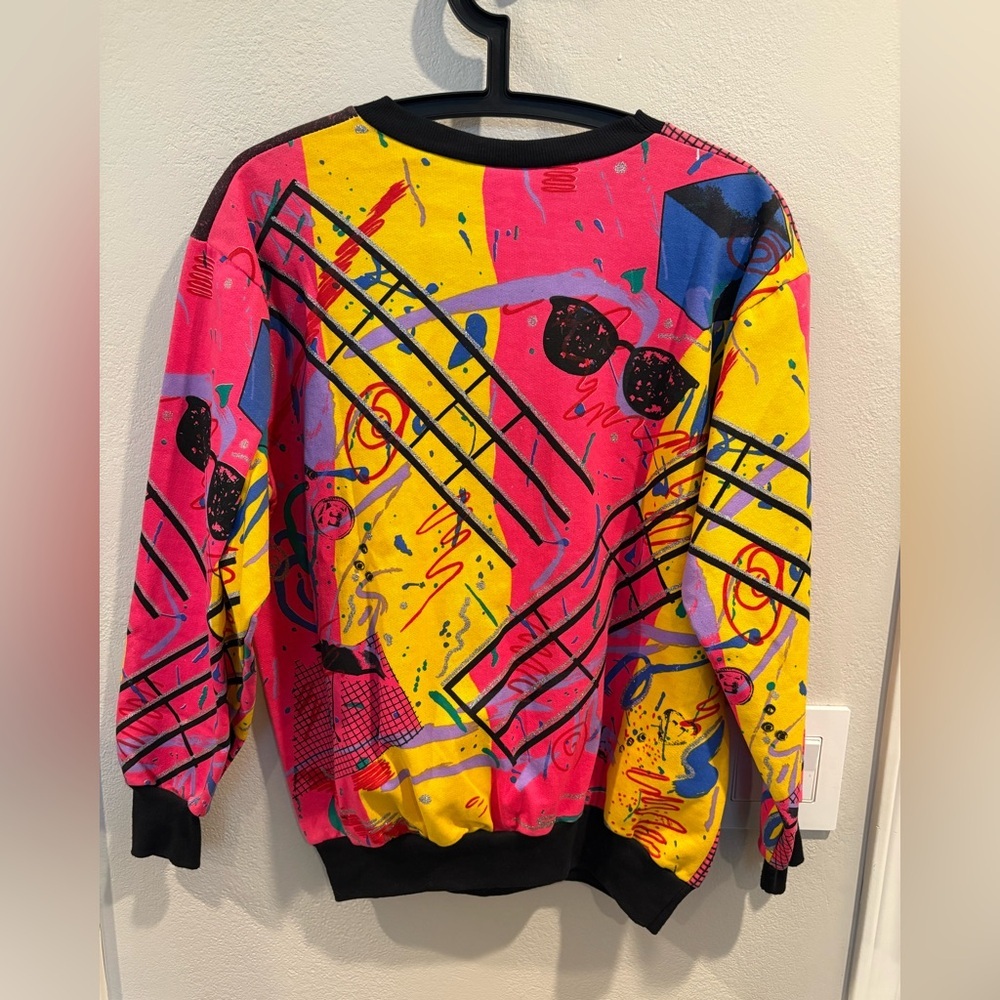 Vintage 1980’s Elvis Presley Liberty Flyer Jailhouse Rock Neon Sweater NWT Sz M - Picture 11 of 16